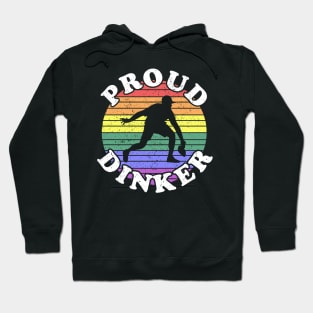 Retro LGBT Proud Dinker Pickleball Player Hoodie
